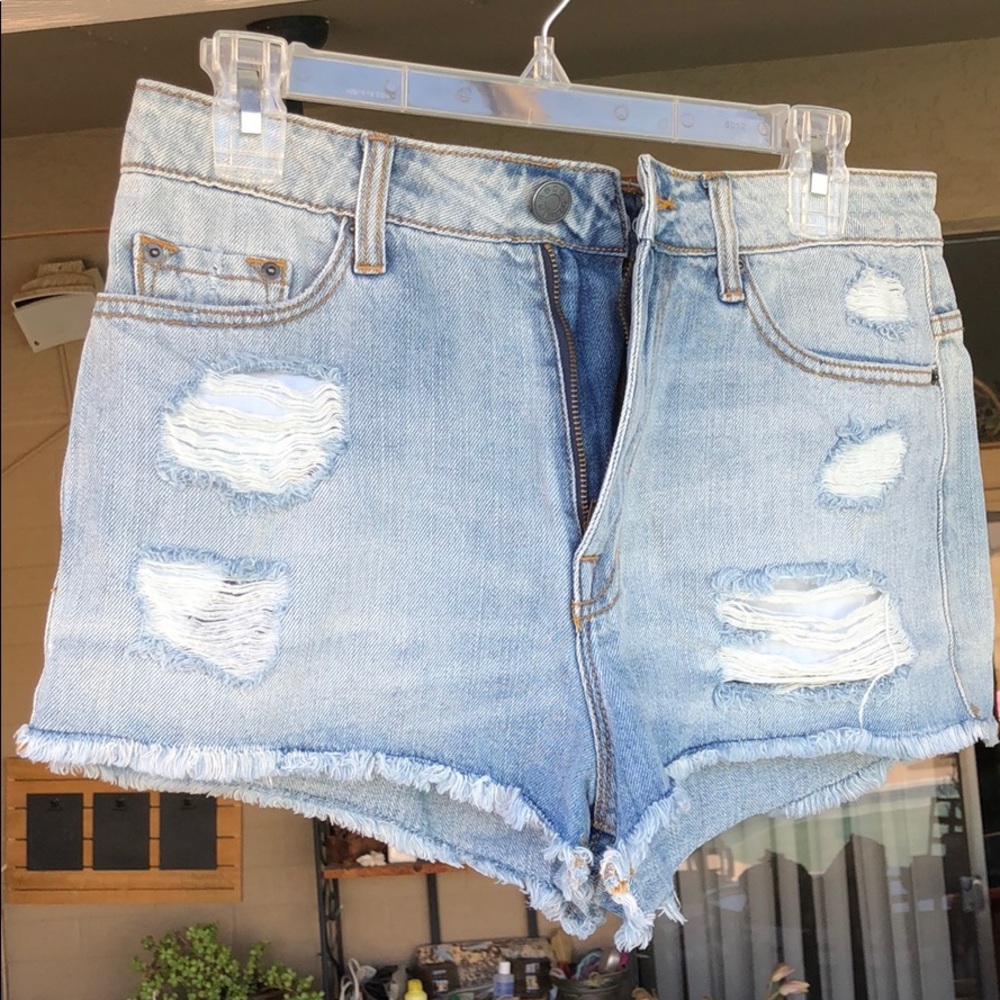High waisted jean shorts!
